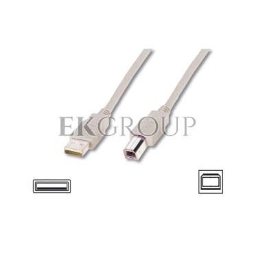 Kabel połączeniowy USB 2.0 Typ USB A/USB B, M/M beżowy 3m AK-300102-030-E-148076