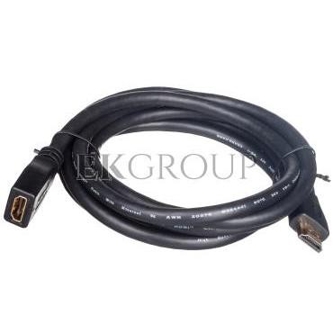 Kabel przedłużający HDMI Highspeed 1.4 z Eth. GOLD Typ HDMI A/HDMI A, M/Ż czarny 2m AK-330201-020-S-147884