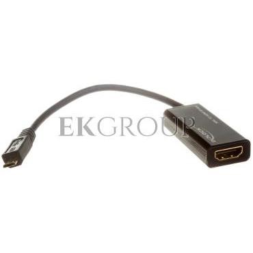 Adapter MHL (M) - HDMI (F)   micro USB (F) 15cm (smartfon do TV HD   zasilanie smartfona)-147939