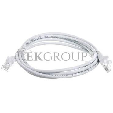 Kabel krosowy patchcord U/UTP kat.5e CCA biały 2m 68504-150460
