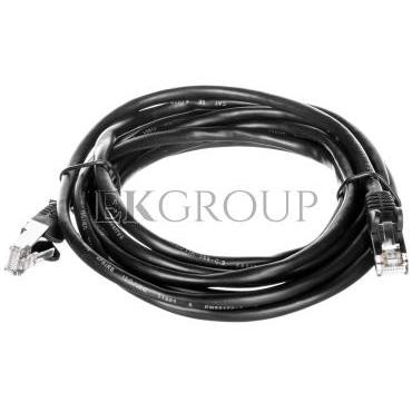 Kabel krosowy patchcord U/UTP kat.5e CCA czarny 10m 68645-150464