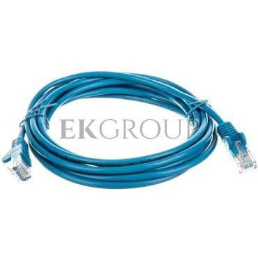 Kabel krosowy patchcord U/UTP kat.5e CCA niebieski 3m 68365-150493