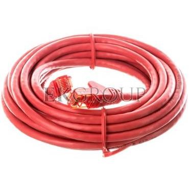Kabel krosowy patchcord U/UTP kat.6 CCA czerwony 5m 68421-150513