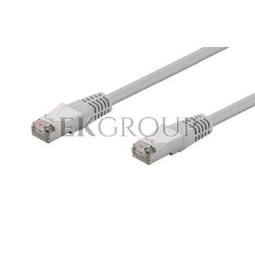 Kabel krosowy patchcord F/UTP kat.5e CCA szary 1m 73077-150557