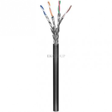 Kabel teleinformatyczny zewnętrzny S/FTP (PiMF) kat.6 4x2xAWG24 LSZH /100m/-150578
