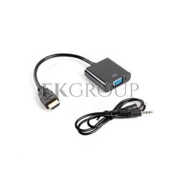 Adapter HDMI - VGA  jack 3,5mm stereo 0,2m AD-0017-BK-148637