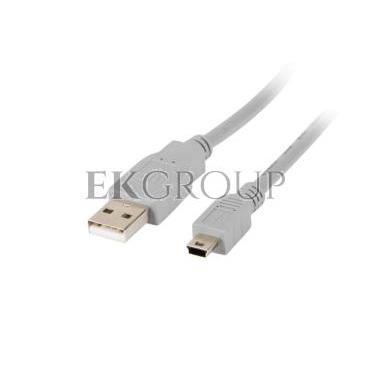 Kabel połączeniowy miniUSB 2.0 /Canon/ Typ USB A/miniUSB B(5pinów), M/M szary 1,8m CA-USBK-10CC-0018-S-148569