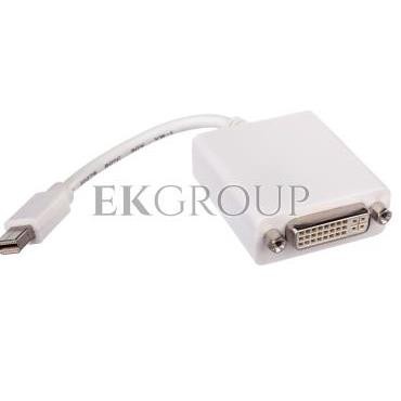 Kabel adapter miniDisplayPort 1.1a Typ miniDP/DVI-I(24 5), M/Ż biały 0,15m AK-340406-001-W-148177