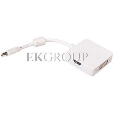 Kabel adapter miniDisplayPort 1.1a Typ miniDP/DP HDMI DVI-D, M/Ż biały 0,2m-147856