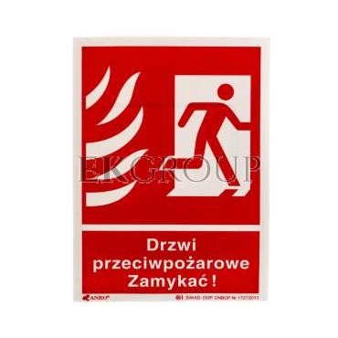 Tabliczka ostrzegawcza /Drzwi przeciwpożarowe zamykać 150x205/ 30P/F1/FS-182870