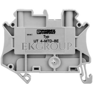 Złączka szynowa elementów kontrolnych 2-przewodowa 4mm2 szara UT 4-MTD-BE 3046237-214922