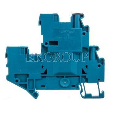 Złączka szynowa 2-piętrowa 2,5mm2 śrubowa/wtykowa niebieska UTTB 2,5/2P-PV B 3060487-213738