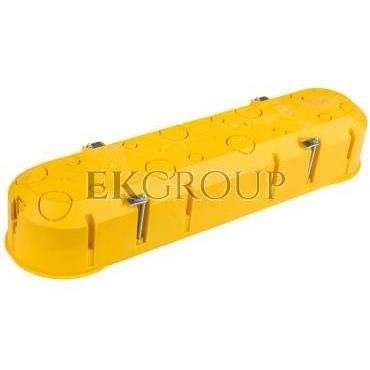 Puszka podtynkowa poczwórna 60mm żółta ze śrubami PK-4x60 0235-0N-212004