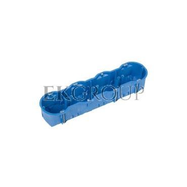 Puszka podtynkowa poczwórna 60mm regips głęboka niebieska P4x60D 32097203-211096