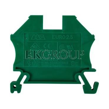 Złączka szynowa 2-przewodowa 2,5mm2 zielona EURO 43408GR-213872