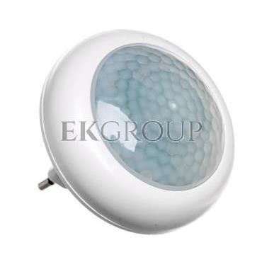 Lampka nocna wtykowa LED 0,5W z czujnikiem zmierzchowym biała PIR LX-LD-108P P3304-201436