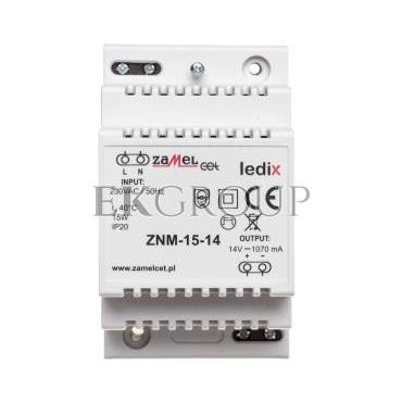 Zasilacz LED modułowy 14V DC 15W ZNM-15-14 LDX10000021-208208