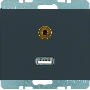 K.1 Gniazdo USB/3,5 mm Audio antracyt mat 3315397006