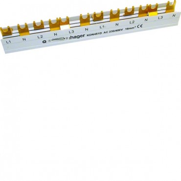 Szyna łączeniowa 2P 80A 16 mm2 widełkowa (12mod.) KDN451D