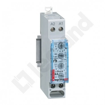 Przekaźnik czasowy 1P 8A 0,1sek-100h 12-230V AC/DC cykliczne załączanie i wyłączanie RC322 004742