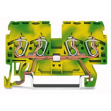 Złączka 4-przewodowa PE 2,5mm2 żółto-zielona 870-837
