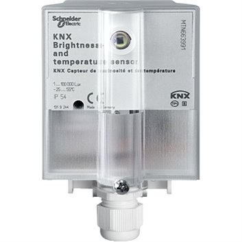 Merten KNX Czujnik natężenia oświetlenia i temperatury szary MTN663991