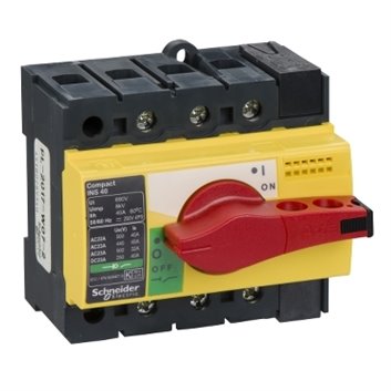 Rozłącznik izolacyjny 3P 40A dzwignia żółto-czerwona INS40 28916