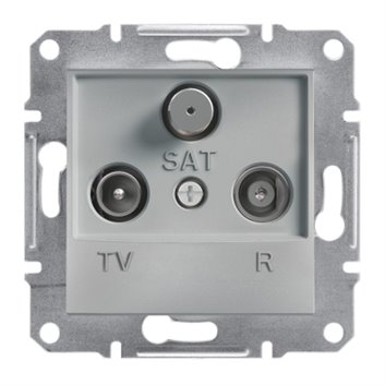 ASFORA Gniazdo R-TV-SAT przelotowe (4dB) bez ramki aluminium EPH3500261