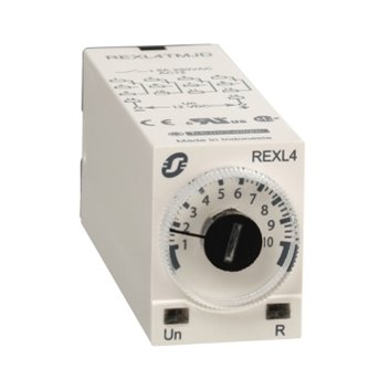 Przekaźnik czasowy opóźniający załączający, 0,1 s...100 h, 230 V AC, 4 OC REXL4TMP7