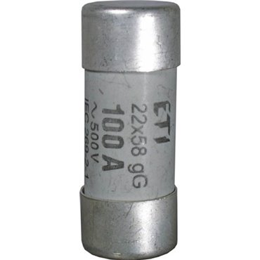 Wkładka bezpiecznikowa cylindryczna 22x58mm 125A gG 400V CH22P /z wybijakiem/ 006711028