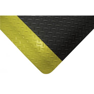 Mata antyzmęczeniowa Deckplate Safety Czarna/Żółte krawędzie 0.9m x 1.5m