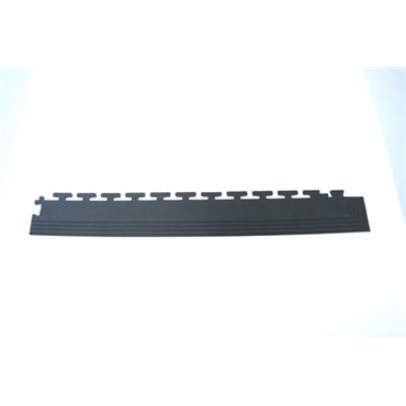 Płytka podłogowa PCV Tough-Lock ECO Czarna 0.5m (5mm) - zestaw 4 sztuk - Krawędź/Narożnik