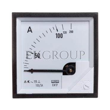 Amperomierz analogowy tablicowy 100/200A do przekładnika 100/5A 72x72mm IP50 C3 K=90 st. EA17N F41600000000-118779