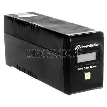 UPS POWER WALKER LINE-INTERACTIVE 600VA 2x PL 230V, czysta sinusoida, RJ11/45 IN/OUT, USB, LCD VI 600 SW/FR-119895