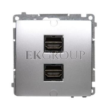 Simon Basic Gniazdo HDMI podwójne srebrny mat BMGHDMI2.01/43-129728