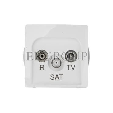 Simon Basic Gniazdo antenowe RD/TV/SAT przelotowe białe BMZAR-SAT10/P.01/11 RD/TV/SAT-120213